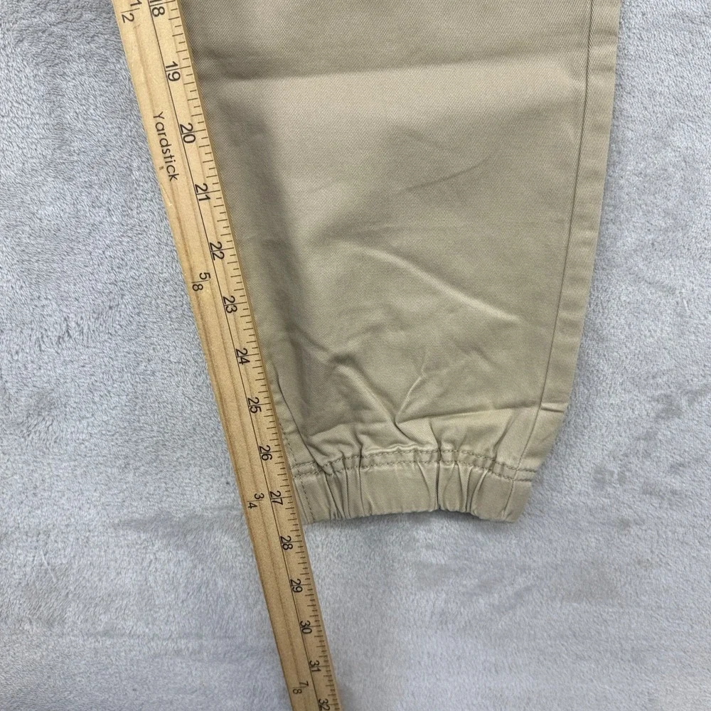 Aeropostale Mens Jogger Pants Size M Tan Khaki Elastic Waist Drawstring NWT